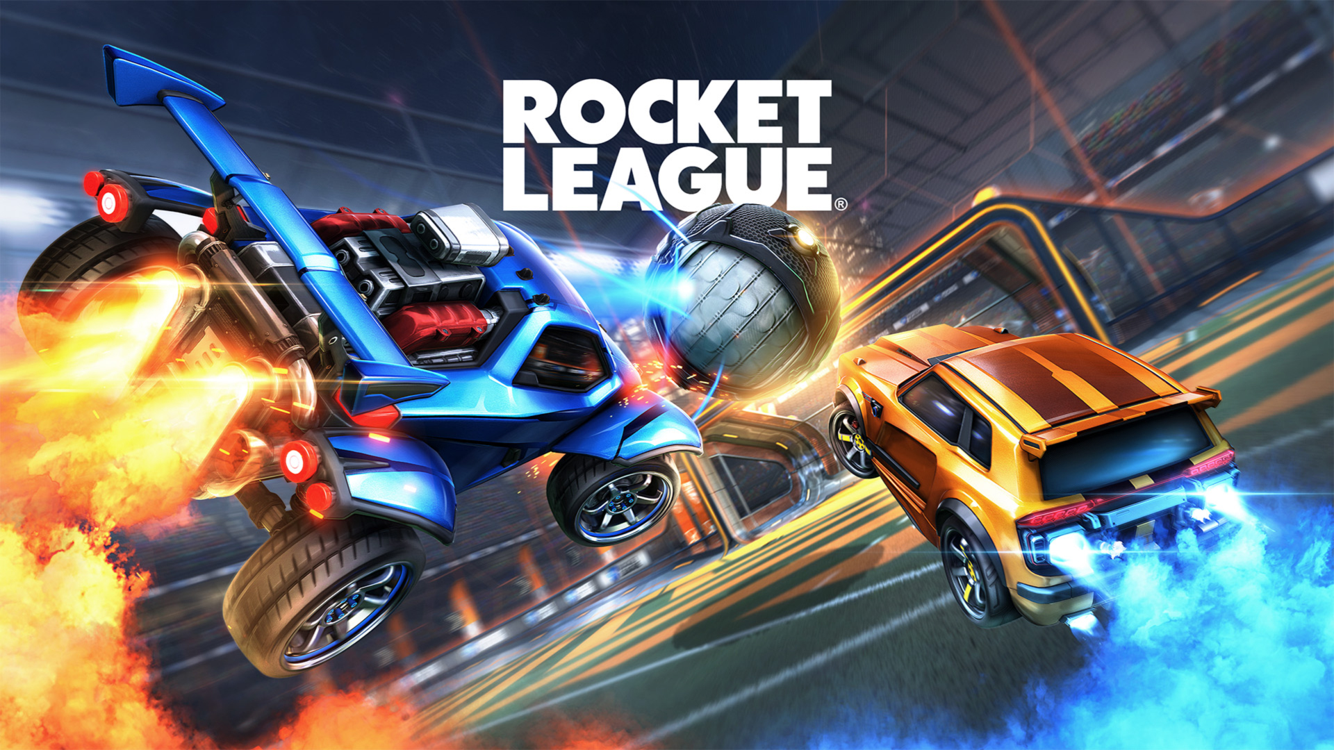 image of game play from rocket league.