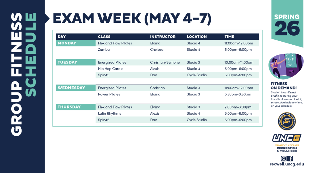 Exam Week 2026 Schedule