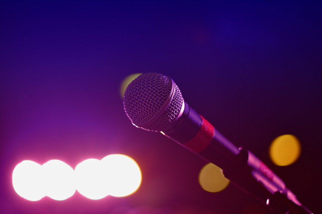 Microphone on stage